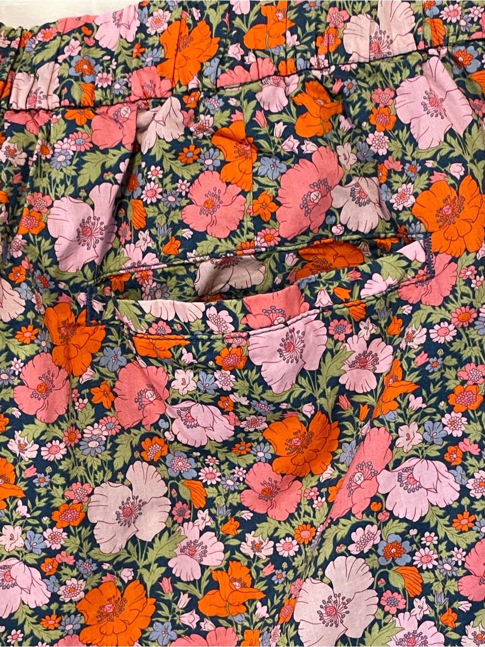 J. Crew Pink & Orange Floral Cotton Shorts Women’s Size Medium - Picture 5 of 8